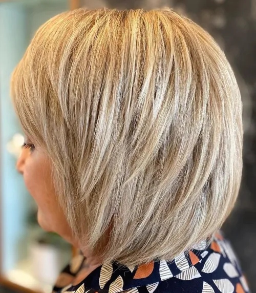4 blonde bob for over 50 with razored layers